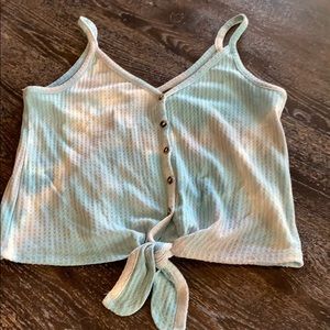 Tye Dye knotted tank top.